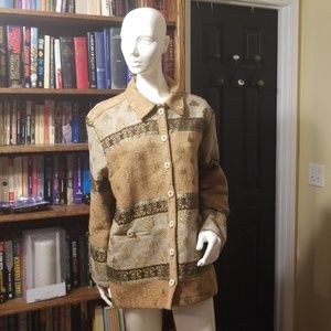 Sag Harbor womens 14 tapestry jacket RICH BROWNS